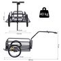 Voir la diapositive 3 : HOMCOM Remorque vélo remorque de transport pour vélo 155L x 71,5l x 77H cm barre d'attelage universelle pliable acier noir