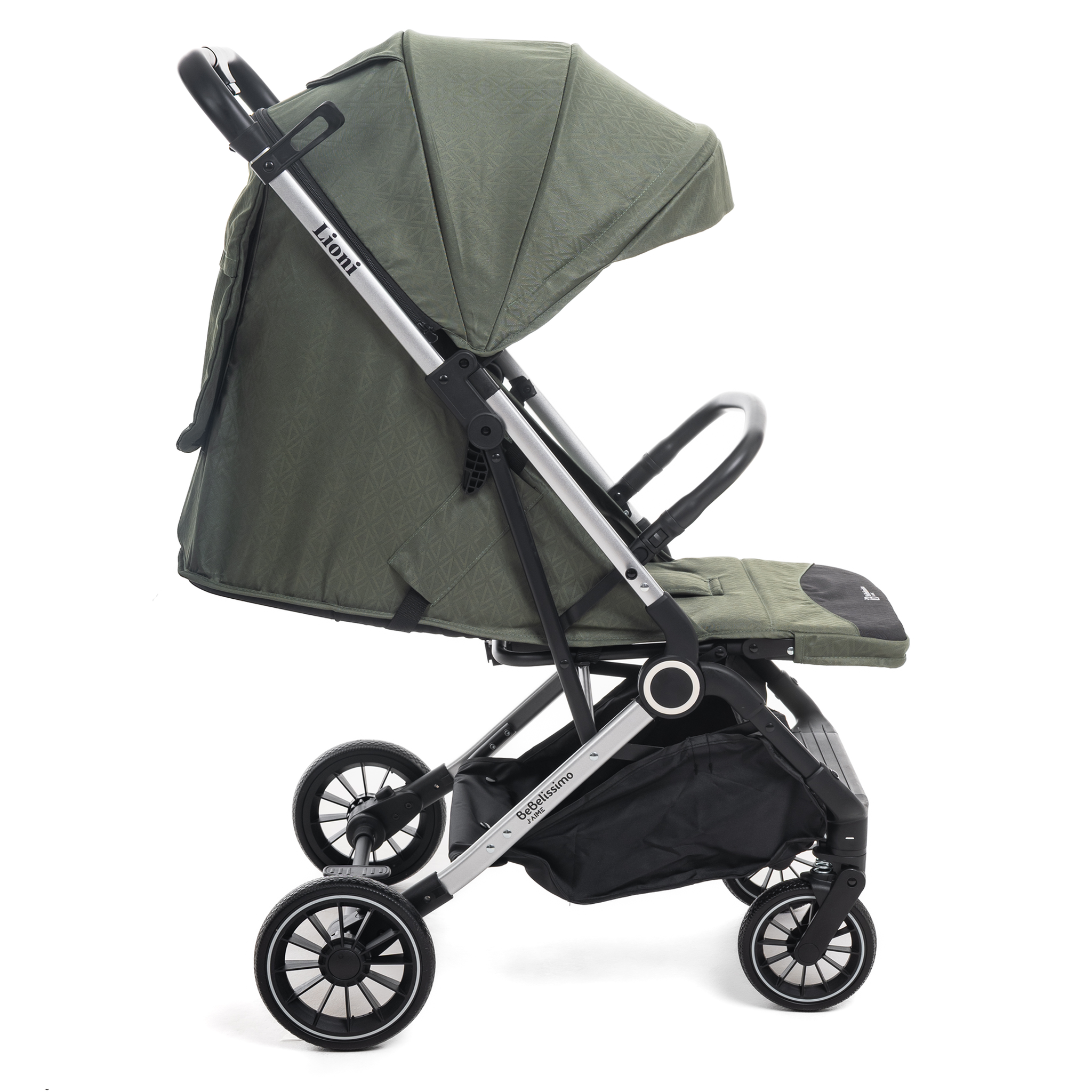 Voir la diapositive 3 : BEBELISSIMO Poussette Bébé Canne Ultra Compacte – Légère – Pliage à Une Main – Guidon Valise – Lioni - vert