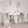 Voir la diapositive 3 : VIDAXL Buffet Blanc brillant 160x36x75 cm Bois d'ingenierie