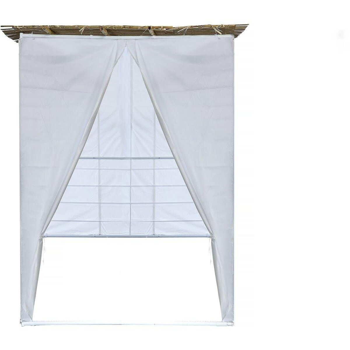 Habitat et Jardin Souccah en Kit NINA ajustable 2 x 2 avec 1 Rouleau de bambou et 2 tasseaux de bois