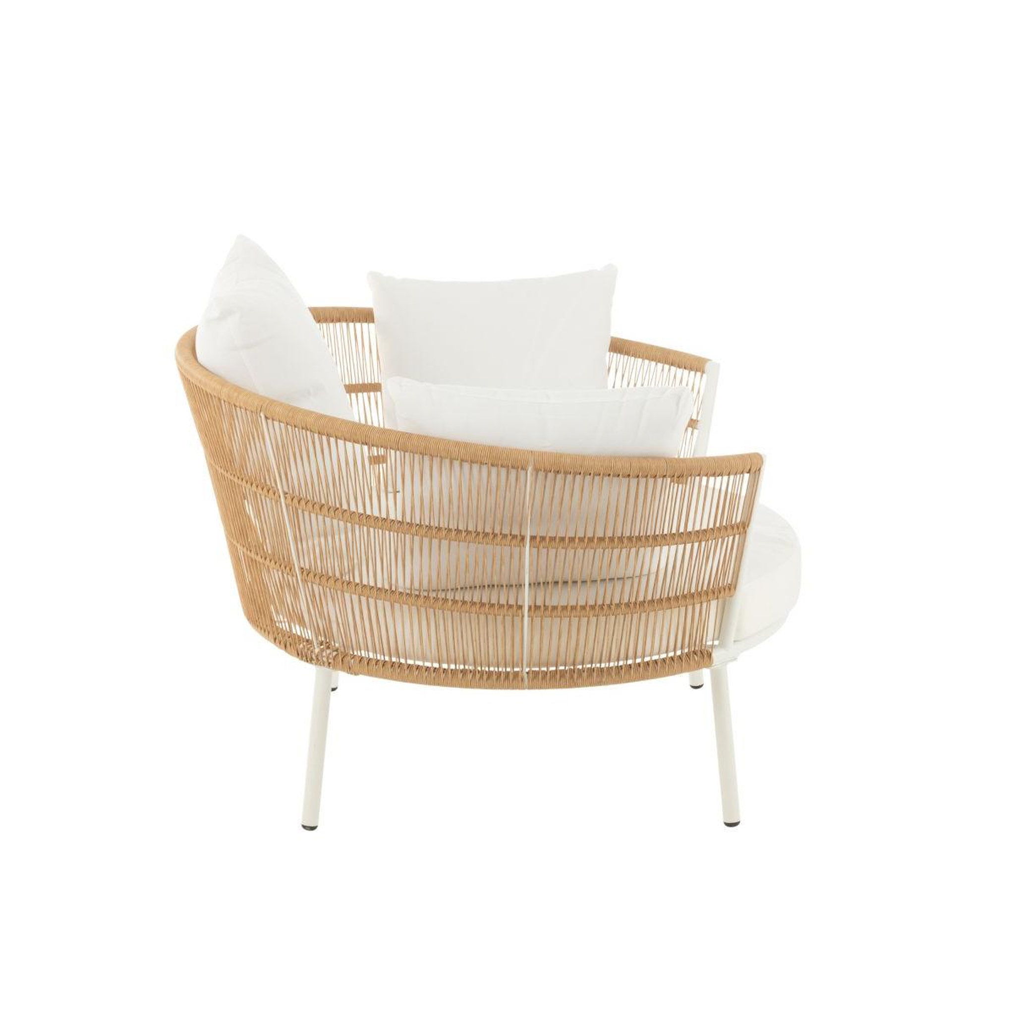 Voir la diapositive 3 : J-LINE Fauteuil de jardin  poa  118cm blanc