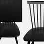 Voir la diapositive 6 : SWEEEK Lot de 4 chaises noires à barreaux en bois d'hévéa. ROMIE. L 50.8 x P 44.2 x H 90cm