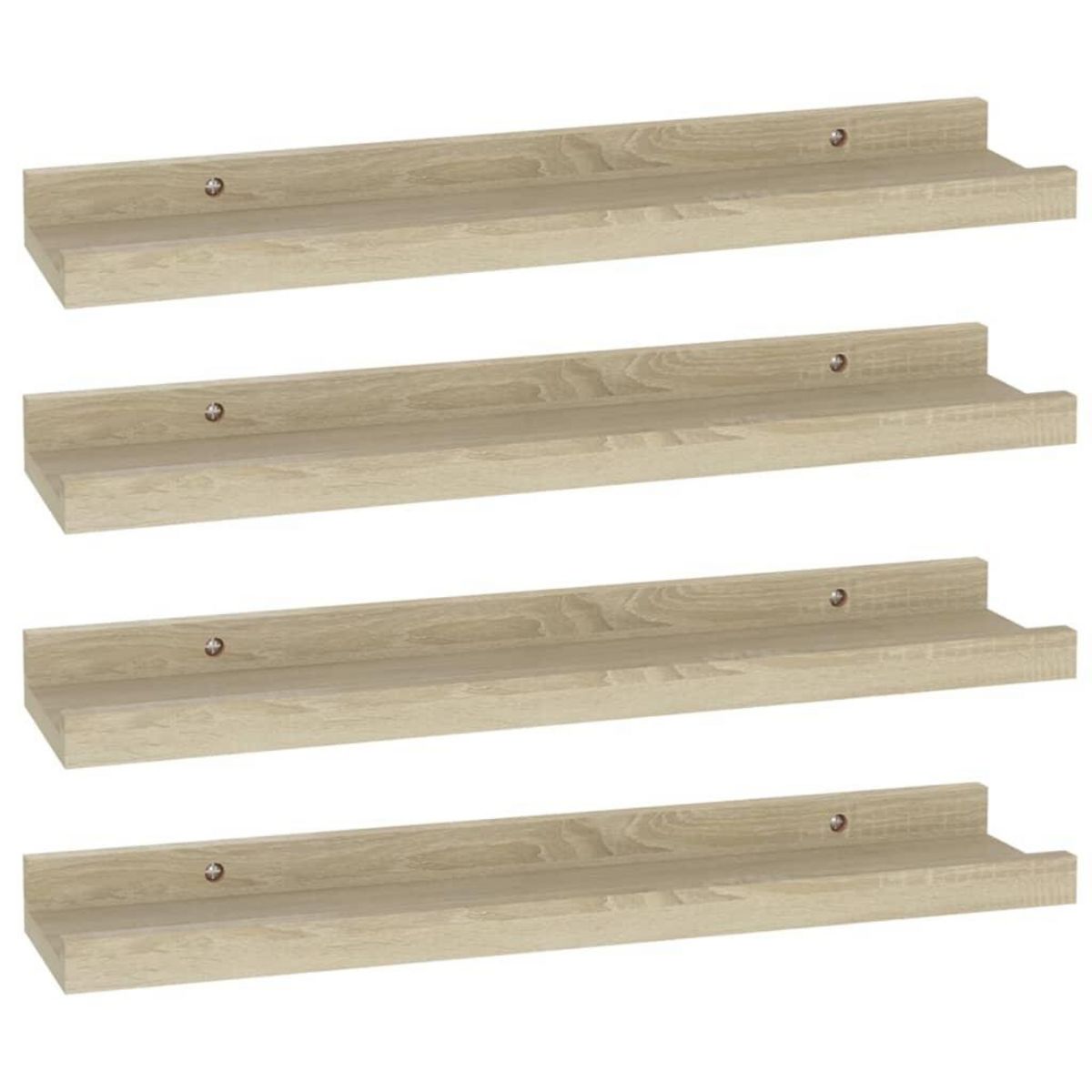 VIDAXL Etageres murales 4 pcs chene sonoma 40x9x3 cm