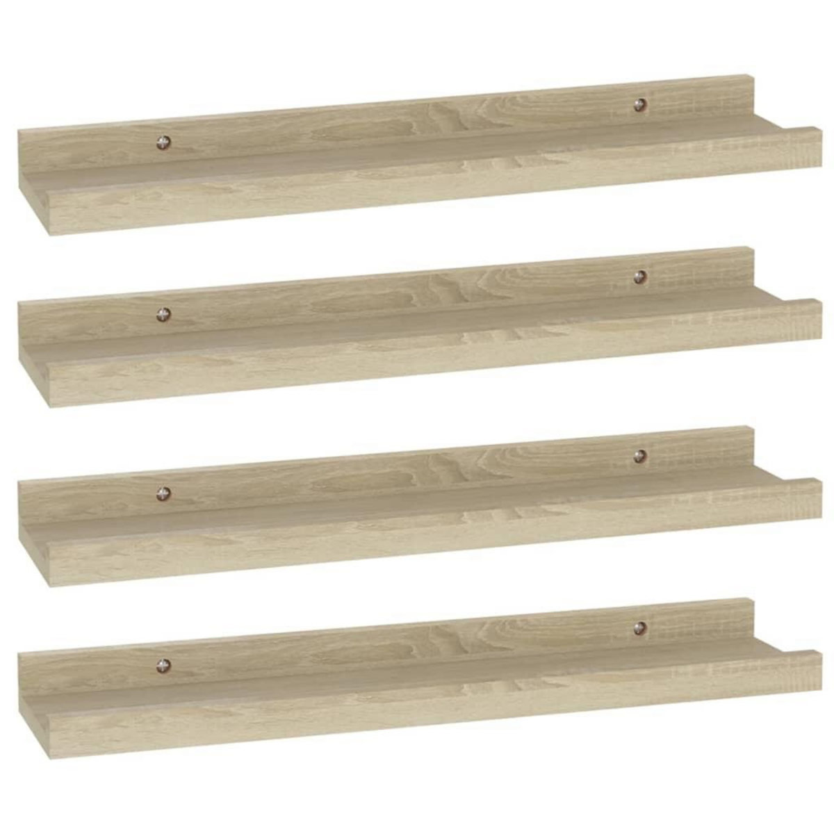 VIDAXL Etageres murales 4 pcs chene sonoma 40x9x3 cm