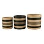 Voir la diapositive 2 : Paris Prix Lot de 3 Paniers de Rangement  Marcelo  40cm Naturel & Noir