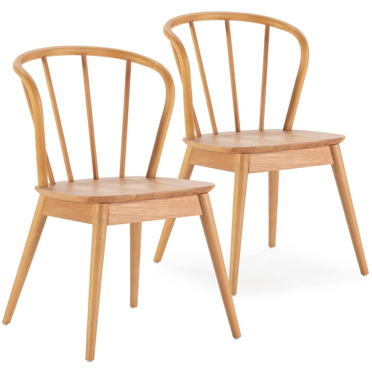 VS VENTA-STOCK Pack 2 chaises Brisa en bois coleur chêne