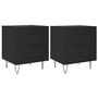 Voir la diapositive 2 : VIDAXL Tables de chevet 2 pcs noir 40x35x47,5 cm bois d'ingenierie