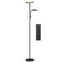 Voir la diapositive 1 : HOMCOM Lampadaire LED 42W dimmable 2700K-6500K 4 couleurs variation continue 4 modes scène télécommande noir