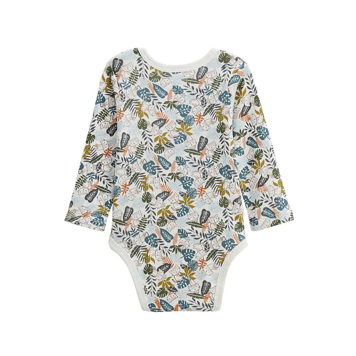 Petit Béguin Lot de 3 bodies bébé manches longues Canopée