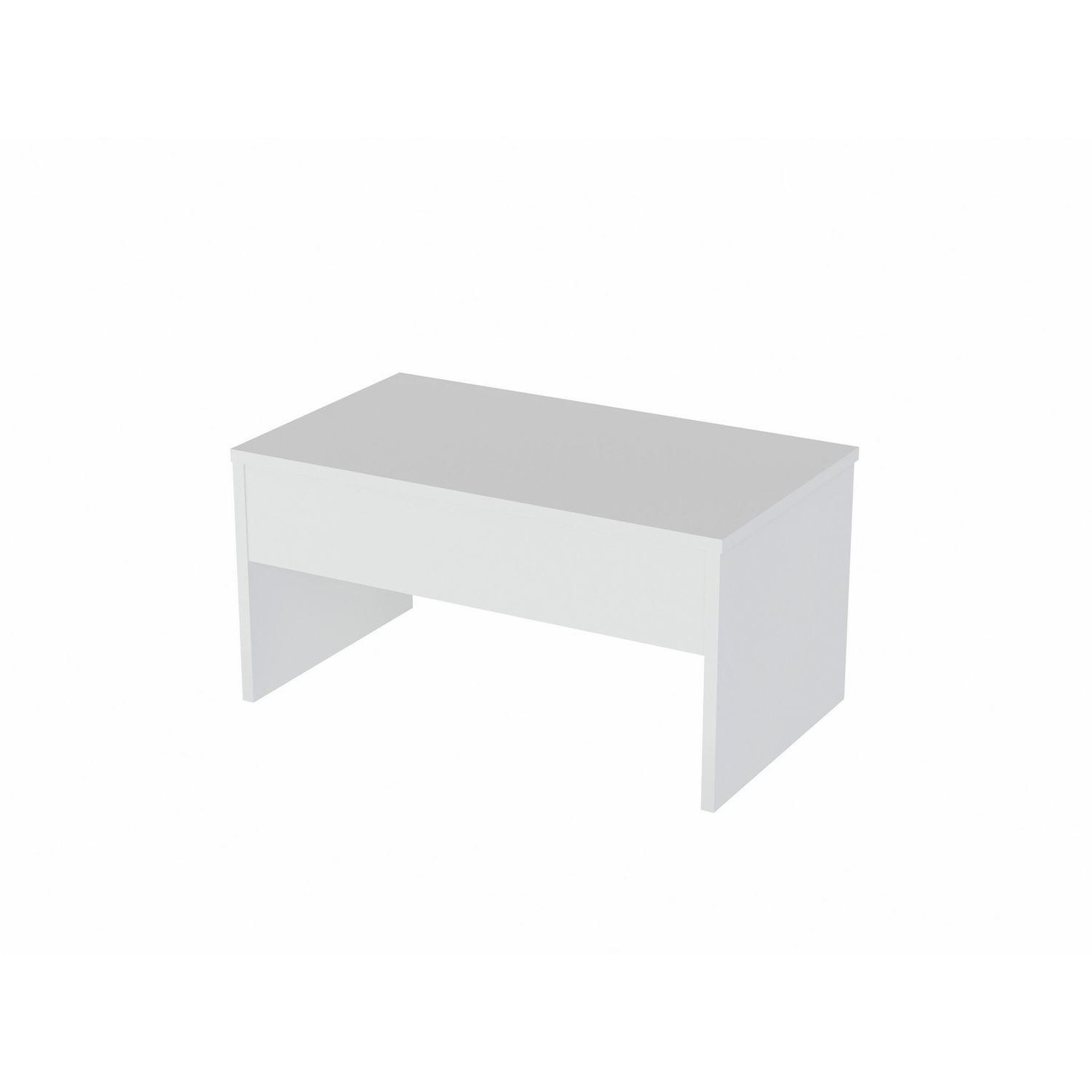TOILINUX Table basse relevable en bois - blanc