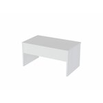 TOILINUX Table basse relevable en bois - Blanc