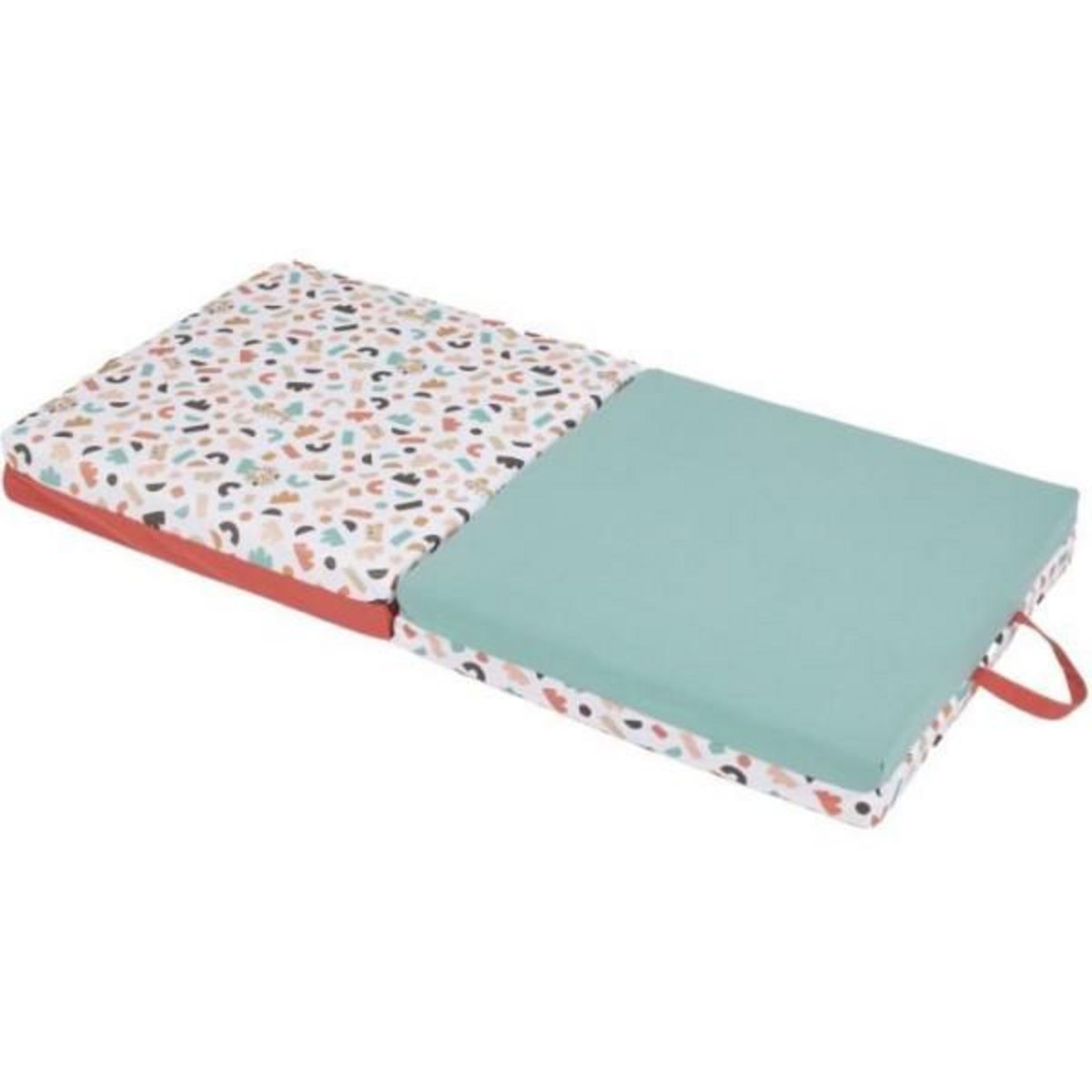 TINEO Tapis d'éveil Malin - TINEO - Tapis évolutif multifonction 3-en-1 - 120 x 120 cm - Géométrique / Animaux rigolos