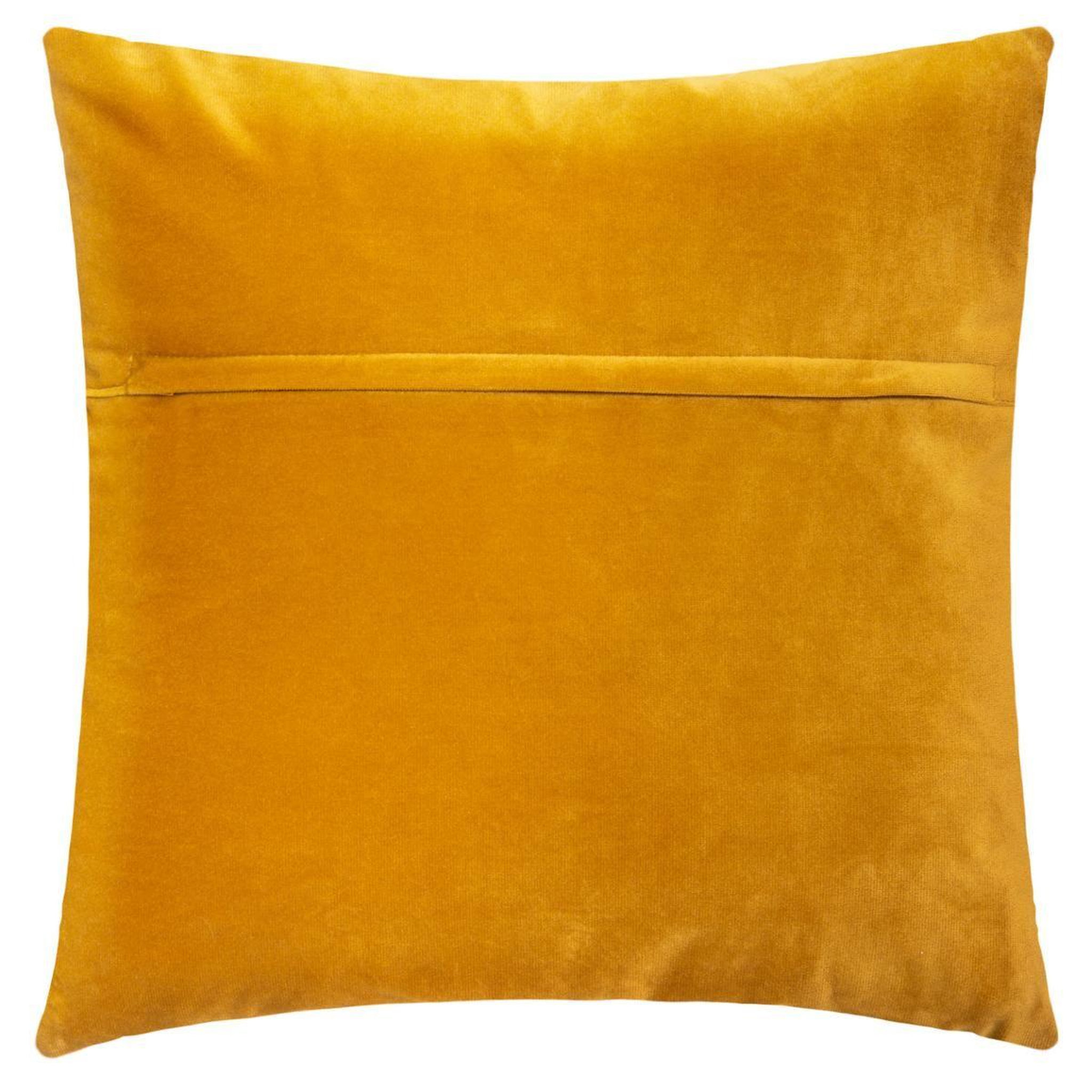 Voir la diapositive 6 : ATMOSPHERA Coussin déco en velours  dolce  40x40cm ocre