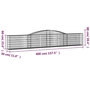 Voir la diapositive 6 : VIDAXL Paniers a gabions arques 2 pcs 400x30x60/80 cm Fer galvanise