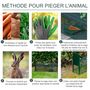 Voir la diapositive 5 : OUTSUNNY Piège de capture pour petits animaux type lapin rat - entrée, poignée - dim. 60L x 18l x 20H cm - métal vert