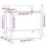 Voir la diapositive 6 : VIDAXL Table basse Chene fume 60x44,5x45 cm Bois d'ingenierie