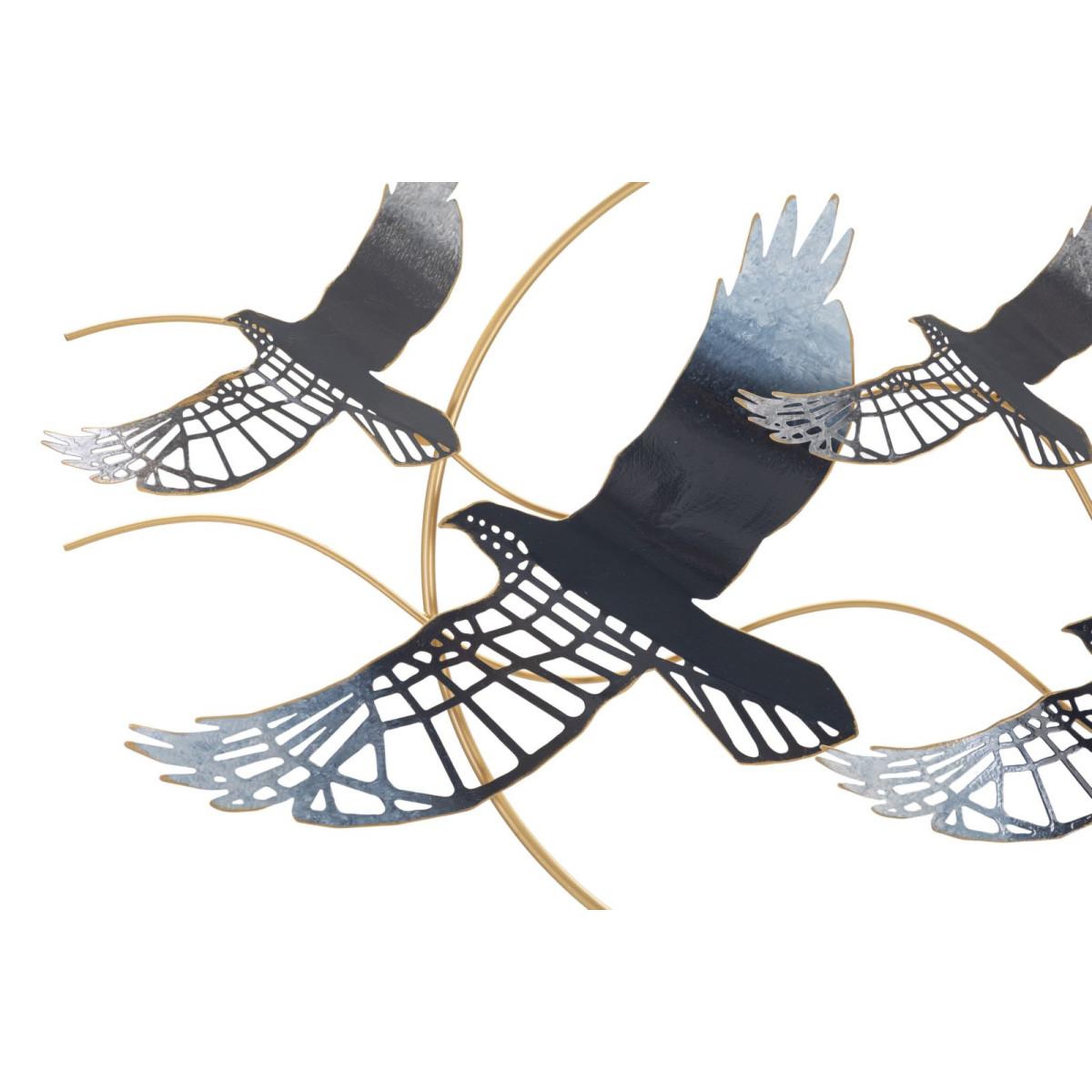 Voir la diapositive 2 : Paris Prix Décoration murale encadrée en métal  oiseaux  91cm multicolore