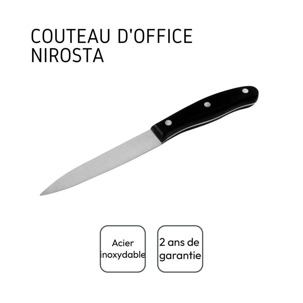 NIROSTA Ensemble de 2 Couteaux d'office universel 22 cm Nirosta Fit