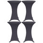 Voir la diapositive 1 : VIDAXL Housses de table extensible 4 pcs 80 cm Anthracite