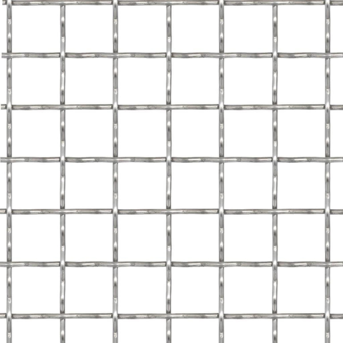 VIDAXL Cloture de jardin sertie Acier inoxydable 100x85 cm 11x11x2 mm