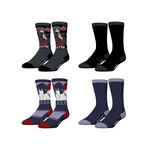 FREEGUN Lot de 4 paires de chaussettes Homme Naruto Shippuden. Coloris disponibles : Noir