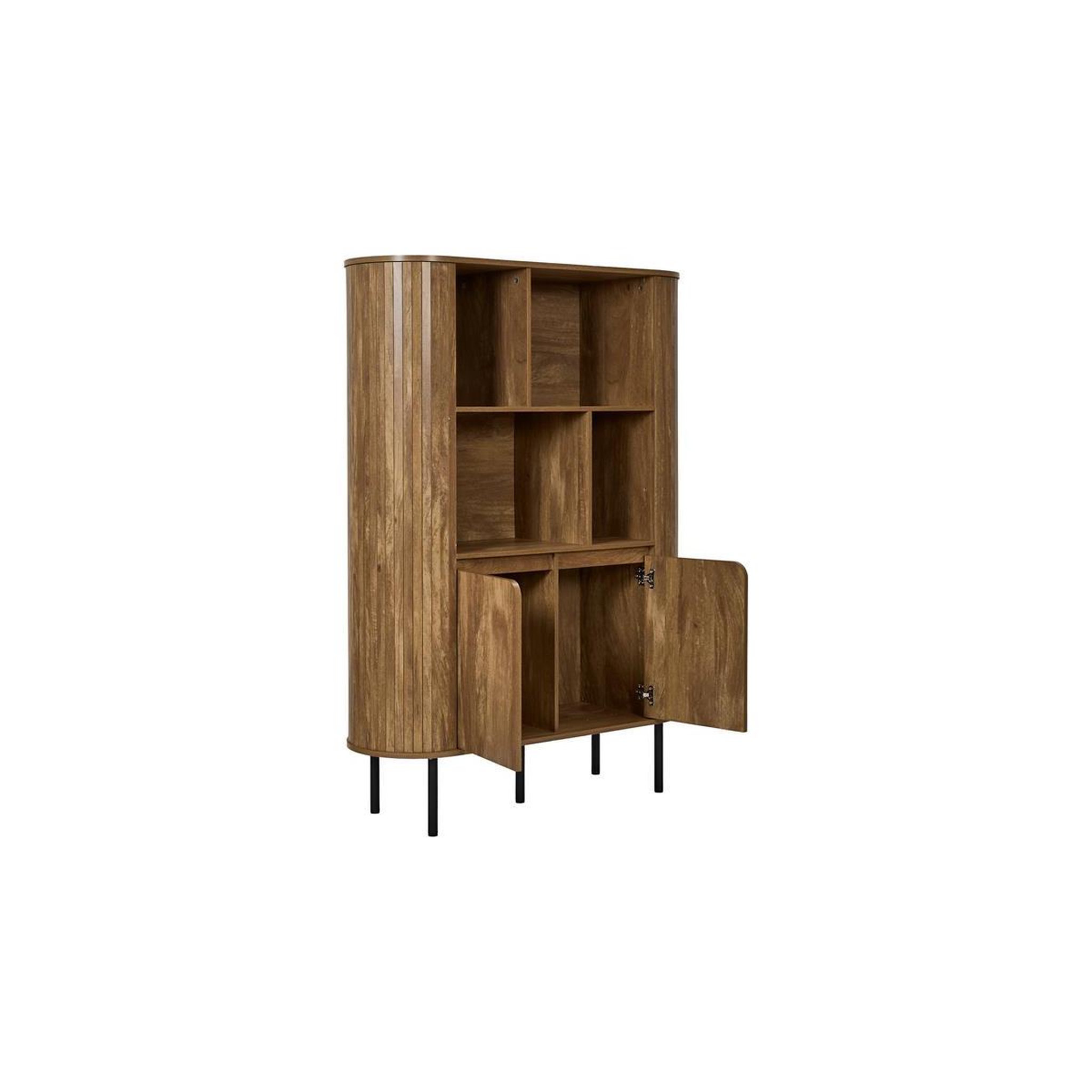 Voir la diapositive 2 : The Home Deco Factory Bibliothèque 2 portes  heritage  140cm marron