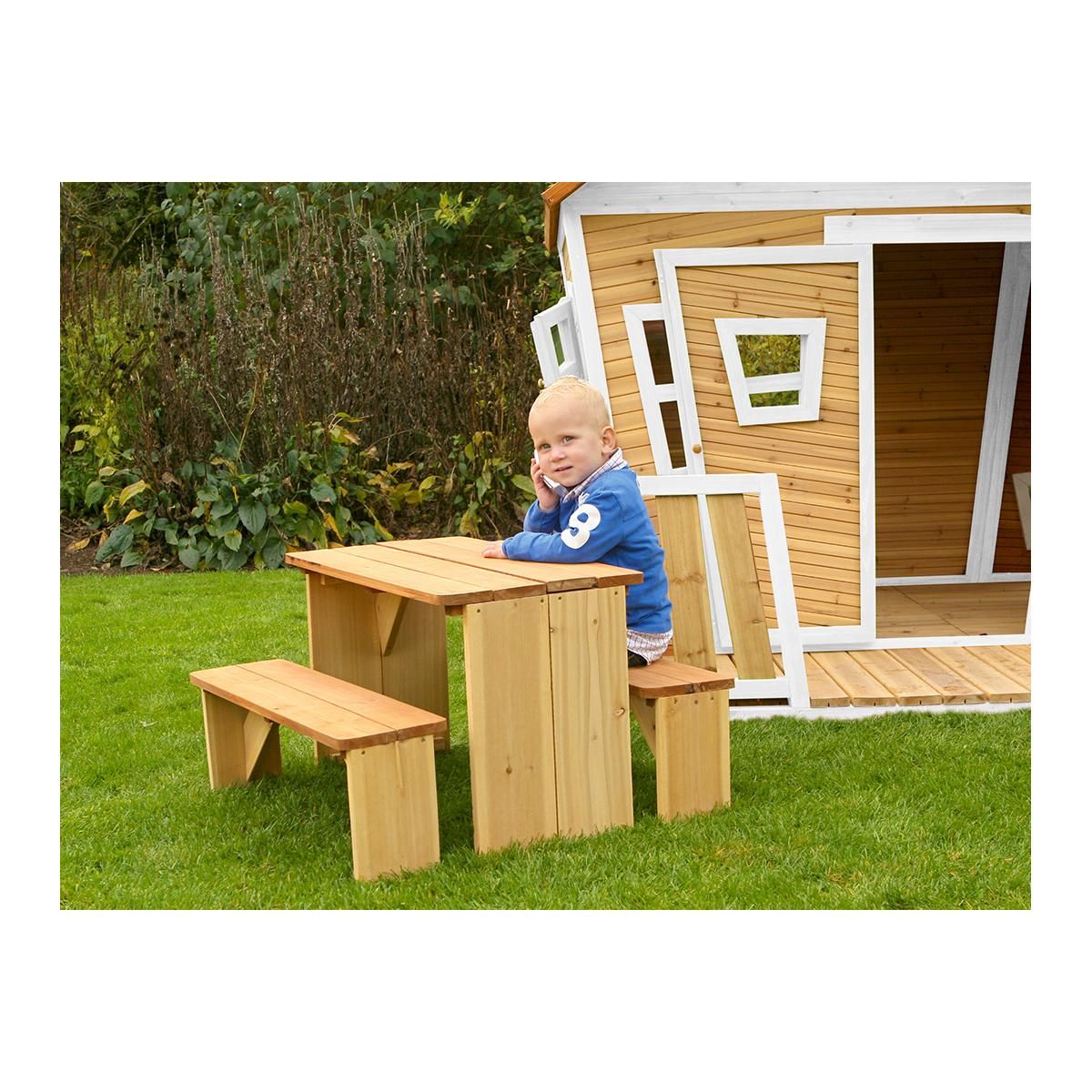 Axi House AXI Cabane enfant LISA Brun Blanc