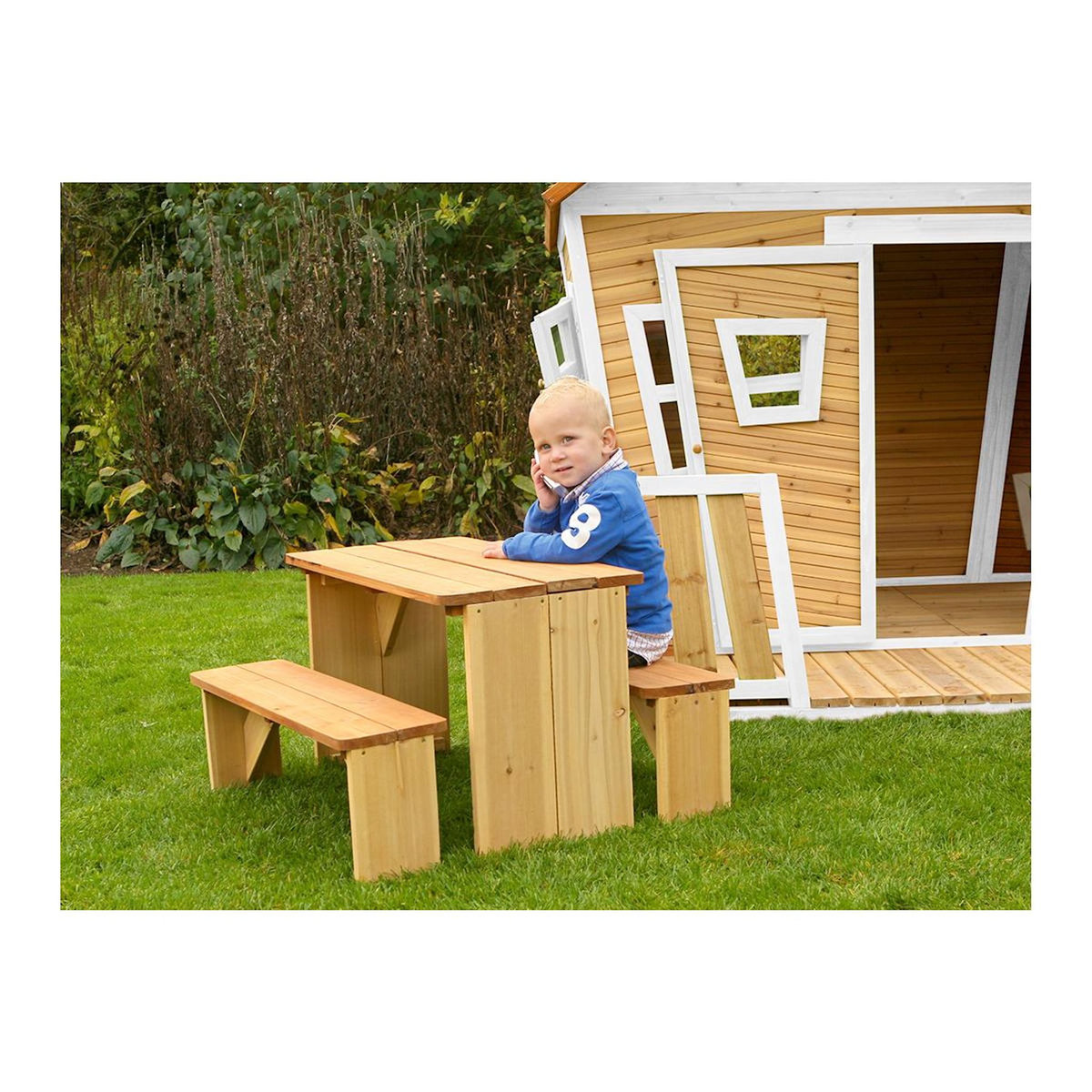 Axi House AXI Cabane enfant LISA Brun Blanc