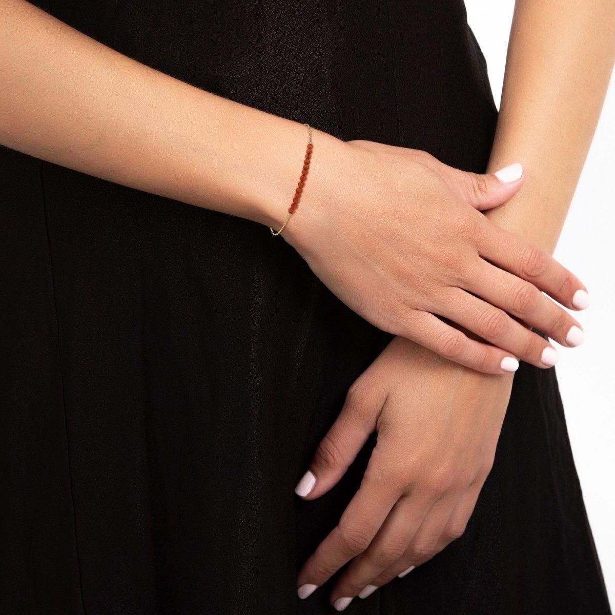 SC BOHEME Bracelet SC Bohème orné d'aventurines rouges