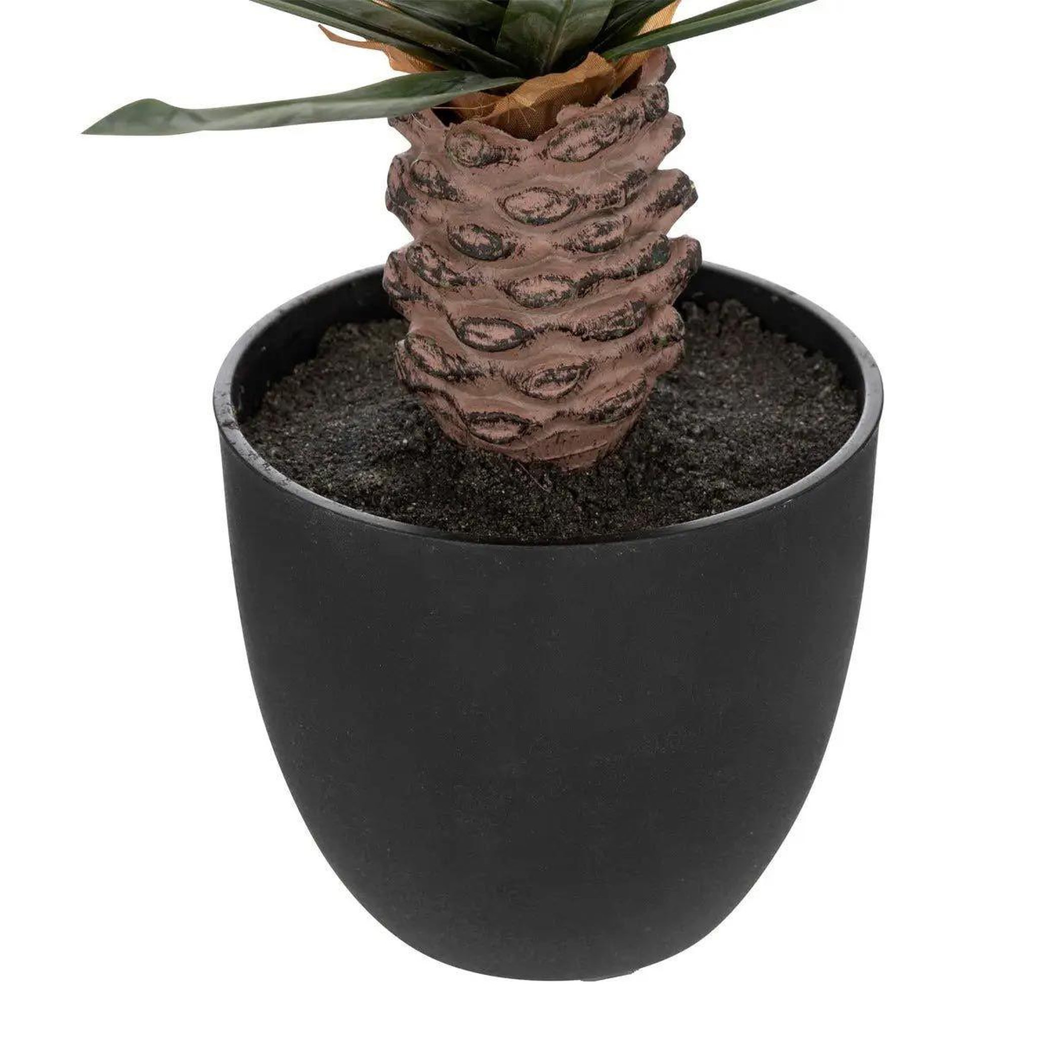 Voir la diapositive 2 : ATMOSPHERA Palmier artificiel en pot  rivi  52cm noir & vert