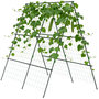 Voir la diapositive 1 : OUTSUNNY Treillis de jardin forme A support plantes grimpantes acier vert