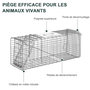 Voir la diapositive 5 : OUTSUNNY Piège de capture pliable pour petits animaux type lapin rat - 2 portes, poignée - dim. 81L x 26l x 34H cm - acier