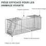 Voir la diapositive 5 : OUTSUNNY Piège de capture pliable pour petits animaux type lapin rat - 2 portes, poignée - dim. 81L x 26l x 34H cm - acier