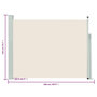 Voir la diapositive 6 : VIDAXL Auvent lateral retractable de patio 140x500 cm Creme