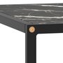 Voir la diapositive 4 : VIDAXL Table basse Noir avec verre marbre noir 60x60x35 cm