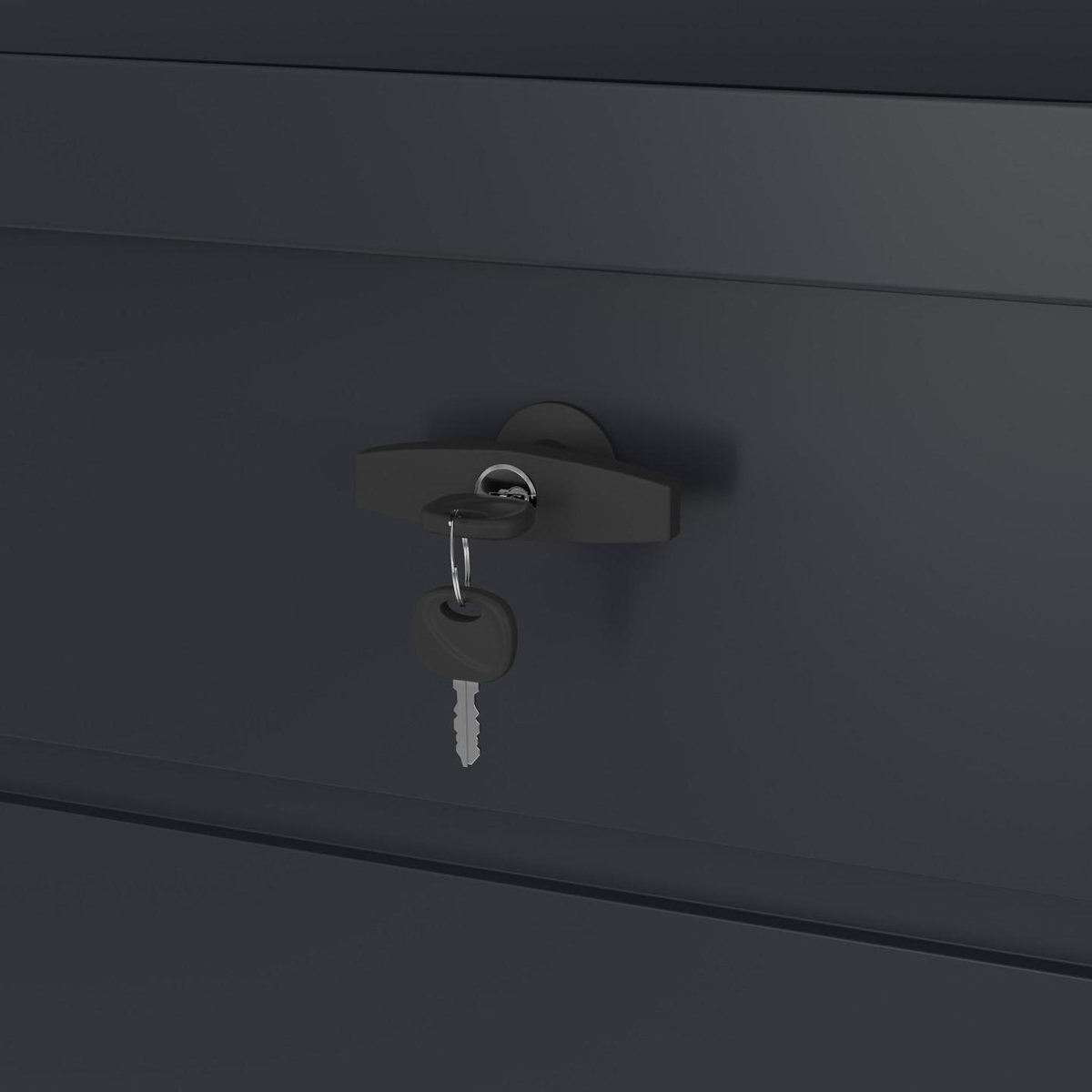 ID MARKET Coffre de rangement métal verrouillable gris anthracite pour jardin 1250L 175x95x90 cm