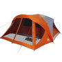 Voir la diapositive 5 : VIDAXL Tente de cabine familiale 6 personnes gris orange impermeable