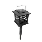 TOILINUX Lampe LED solaire à planter - Anti-moustique - Noir