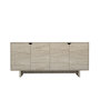 Voir la diapositive 1 : Habitat et Jardin Buffet en bois  Turan  - 180 x 40 x 81 cm - Travertin