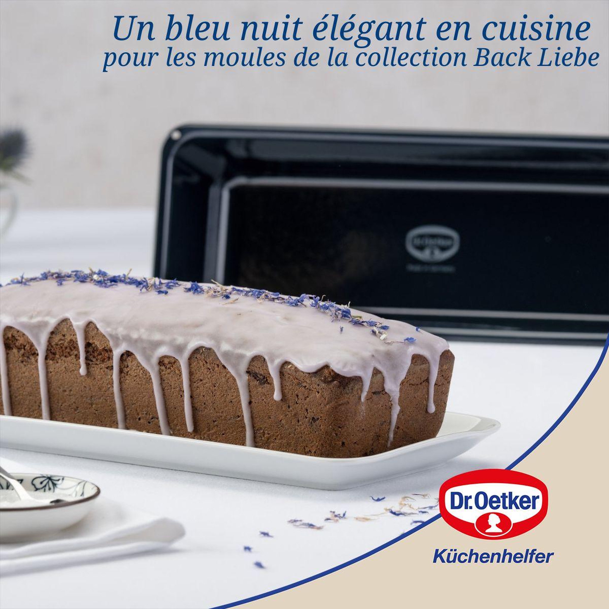 Voir la diapositive 6 : DR.OETKER Lot de 2 moules à gâteaux 30/30 cm en acier émaillé dr oetker back-liebe