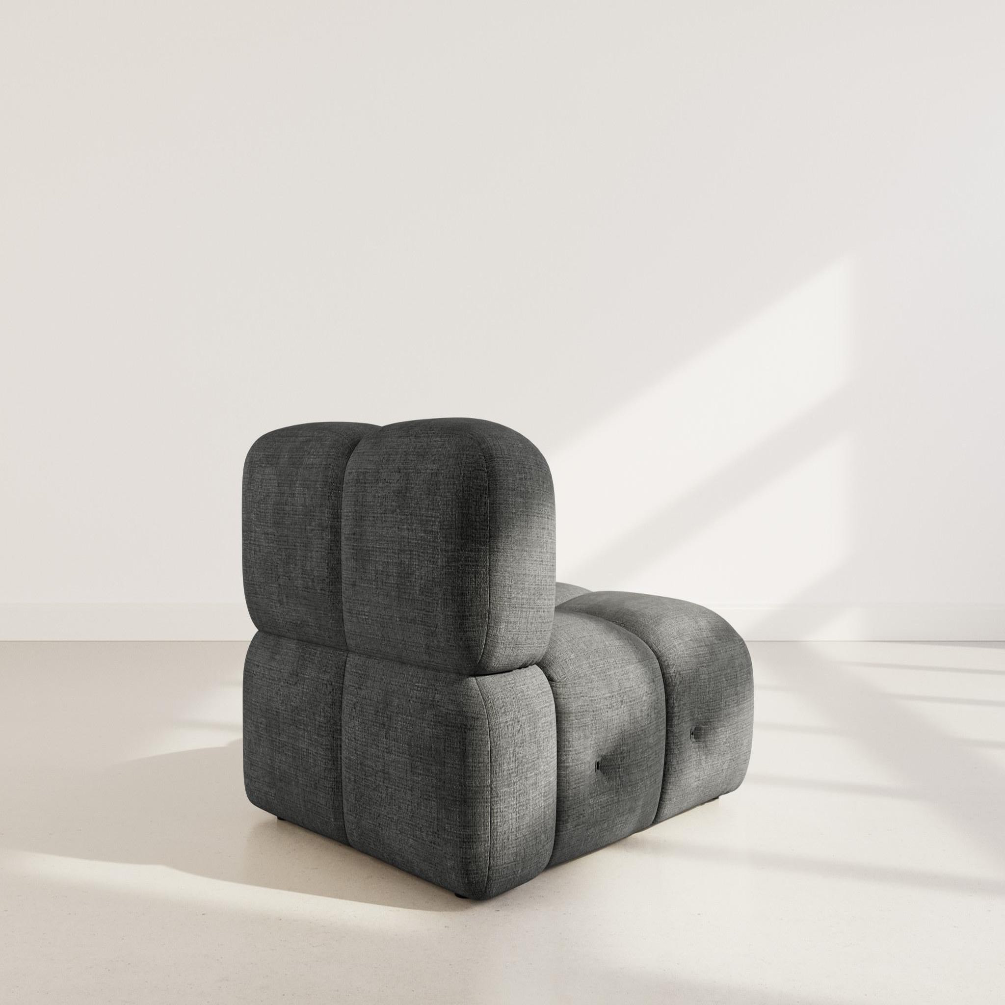 Voir la diapositive 5 : LISA DESIGN Grace - module d'assise en velours texturé