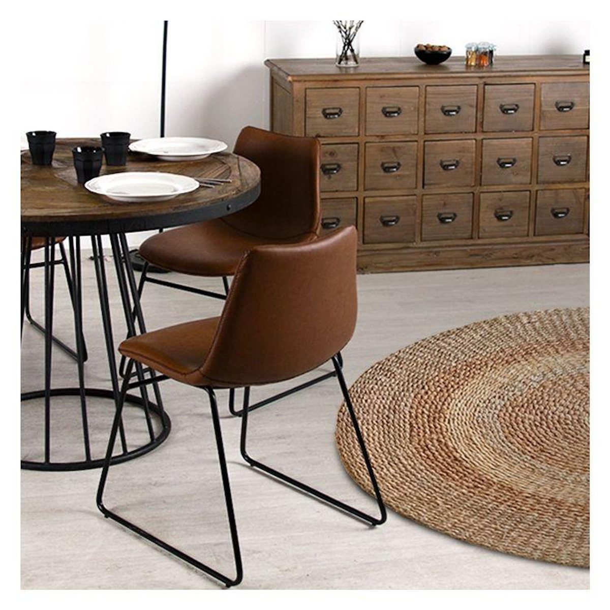 Rendez vous déco Buffet en bois recyclé 18 tiroirs-Miramas