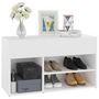 Voir la diapositive 4 : VIDAXL Banc a chaussures Blanc 80x30x45 cm Bois d'ingenierie