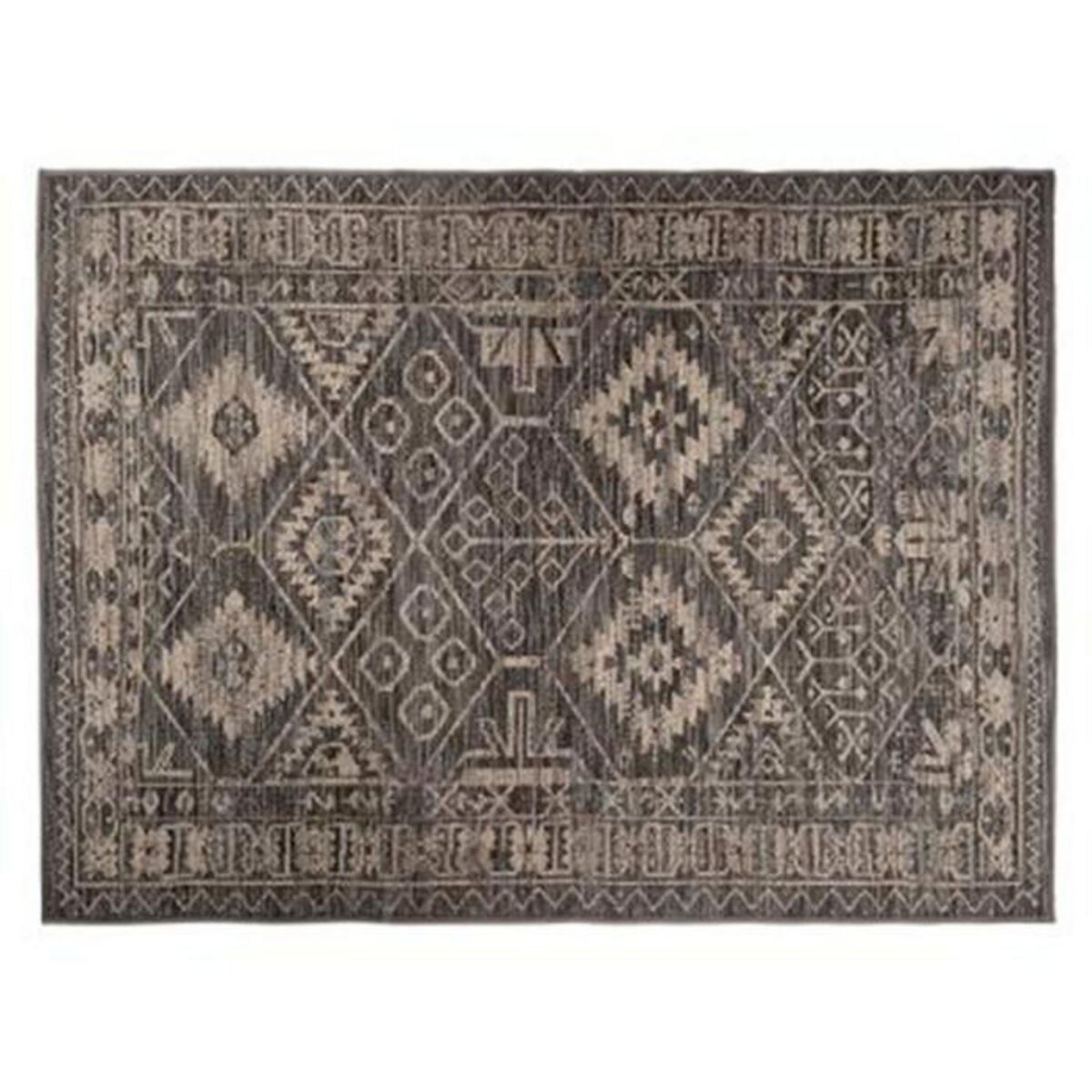ATMOSPHERA Tapis Déco Vintage à Motifs  Zoé  160x230cm Gris