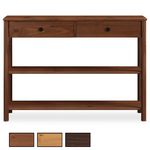 IDIMEX Table console d'entrée APOANA L 110 cm en bois. Coloris disponibles : Marron