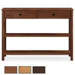 IDIMEX Table console d'entrée APOANA L 110 cm en bois. Coloris disponibles : Marron