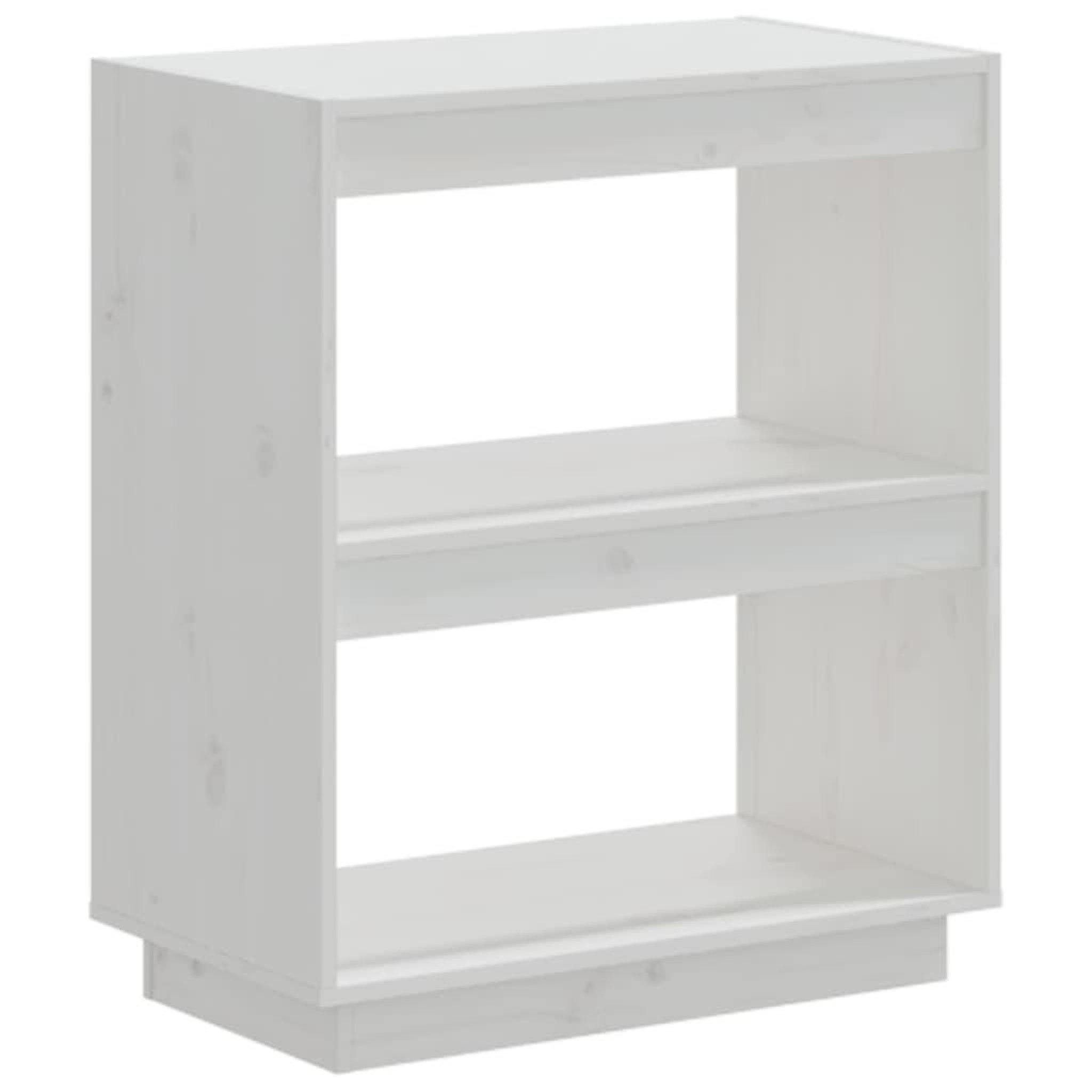 Voir la diapositive 2 : VIDAXL Bibliotheque Blanc 60x35x71 cm Bois de pin massif