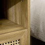 Voir la diapositive 6 : HOMCOM Chevet style bohème - table de nuit design - tiroir, niche - aspect bois manguier rotin