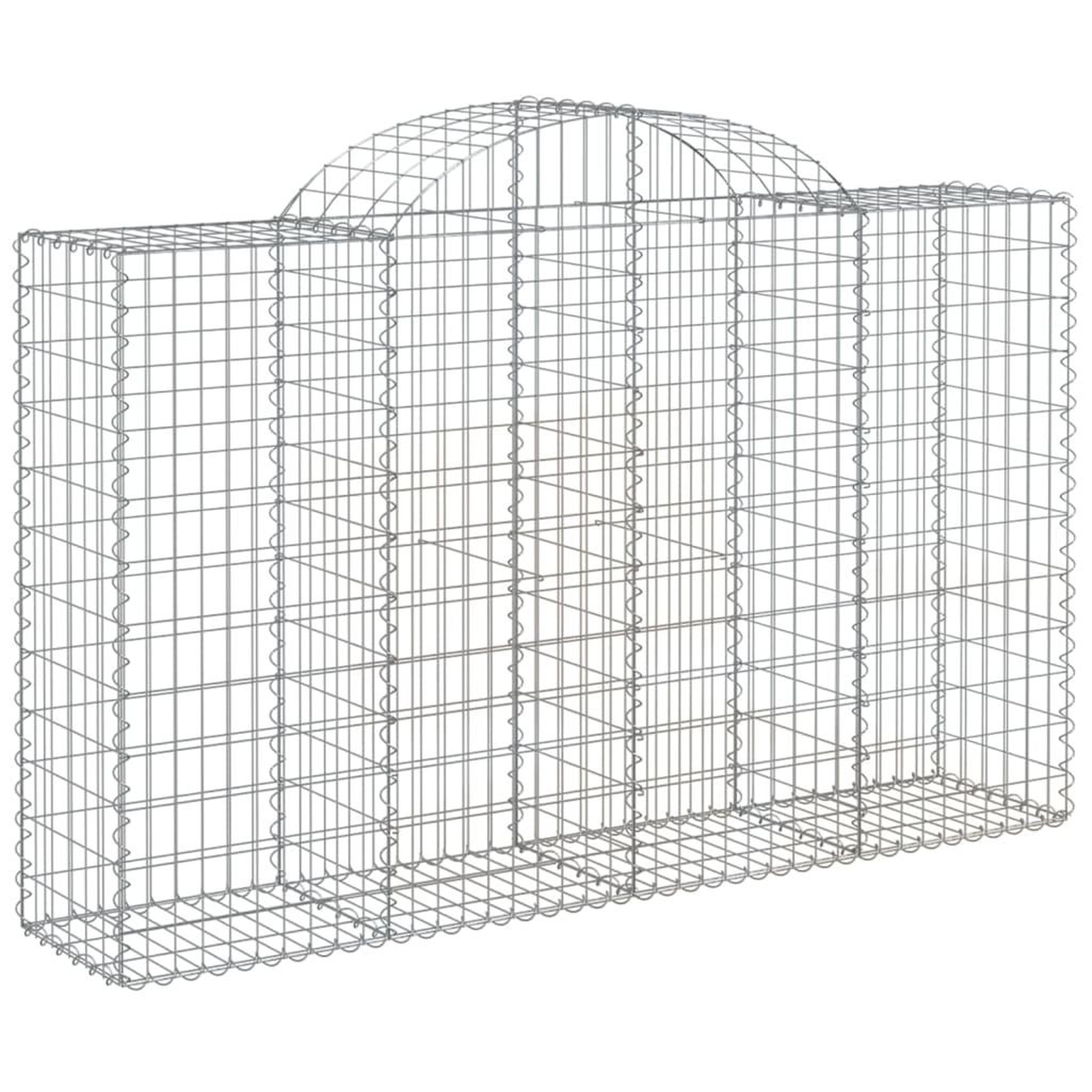 Voir la diapositive 3 : VIDAXL Paniers a gabions arques 7 pcs 200x50x120/140 cm Fer galvanise
