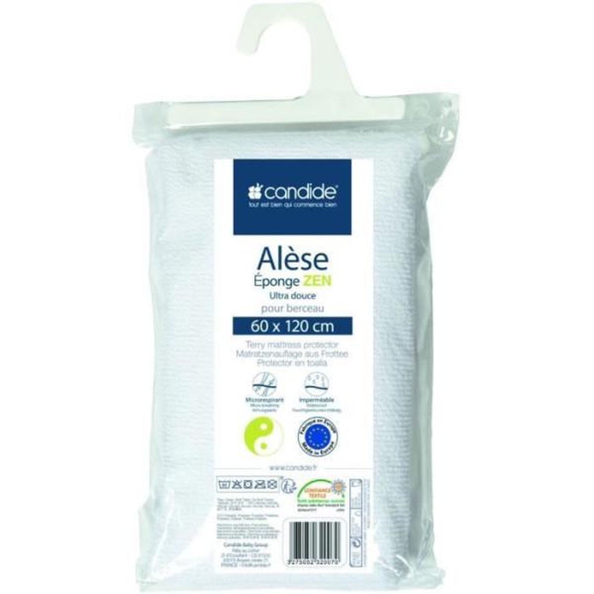 CANDIDE Alese éponge Zen - CANDIDE - 232007 - 60x120 cm - Blanc